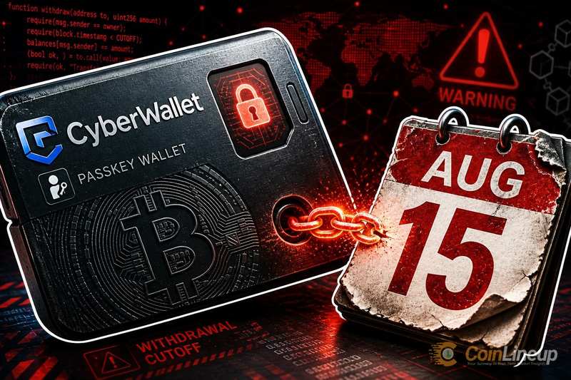 CyberWallet 与 Passkey Wallet 用户面临 8 月 15 日提现截止期限
