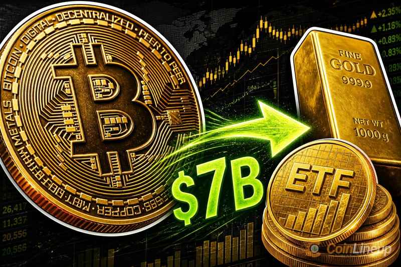 ビットコインと金のETF、米国の5取引日で約70億ドルの資金流入を集める