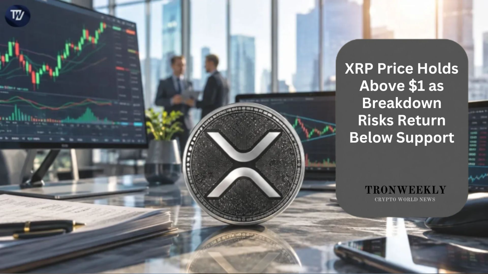 XRP si mantiene sopra 1 $ mentre i rischi di breakdown riemergono vicino al supporto chiave
