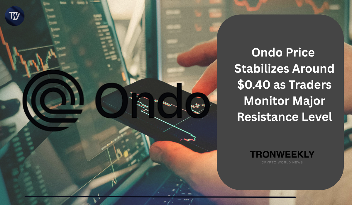Ondo (ONDO) стабилизируется выше $0,40 на фоне сохраняющегося бычьего импульса MACD