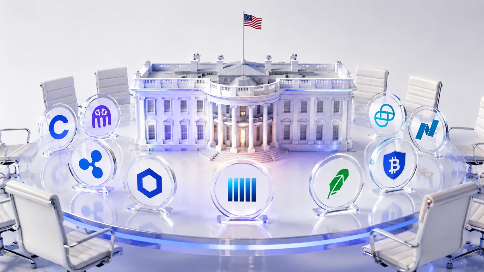 Trump drängt den Senat zum CLARITY Act und stellt größere Bitcoin-Bestände beim White-House-Krypto-Gipfel in Aussicht