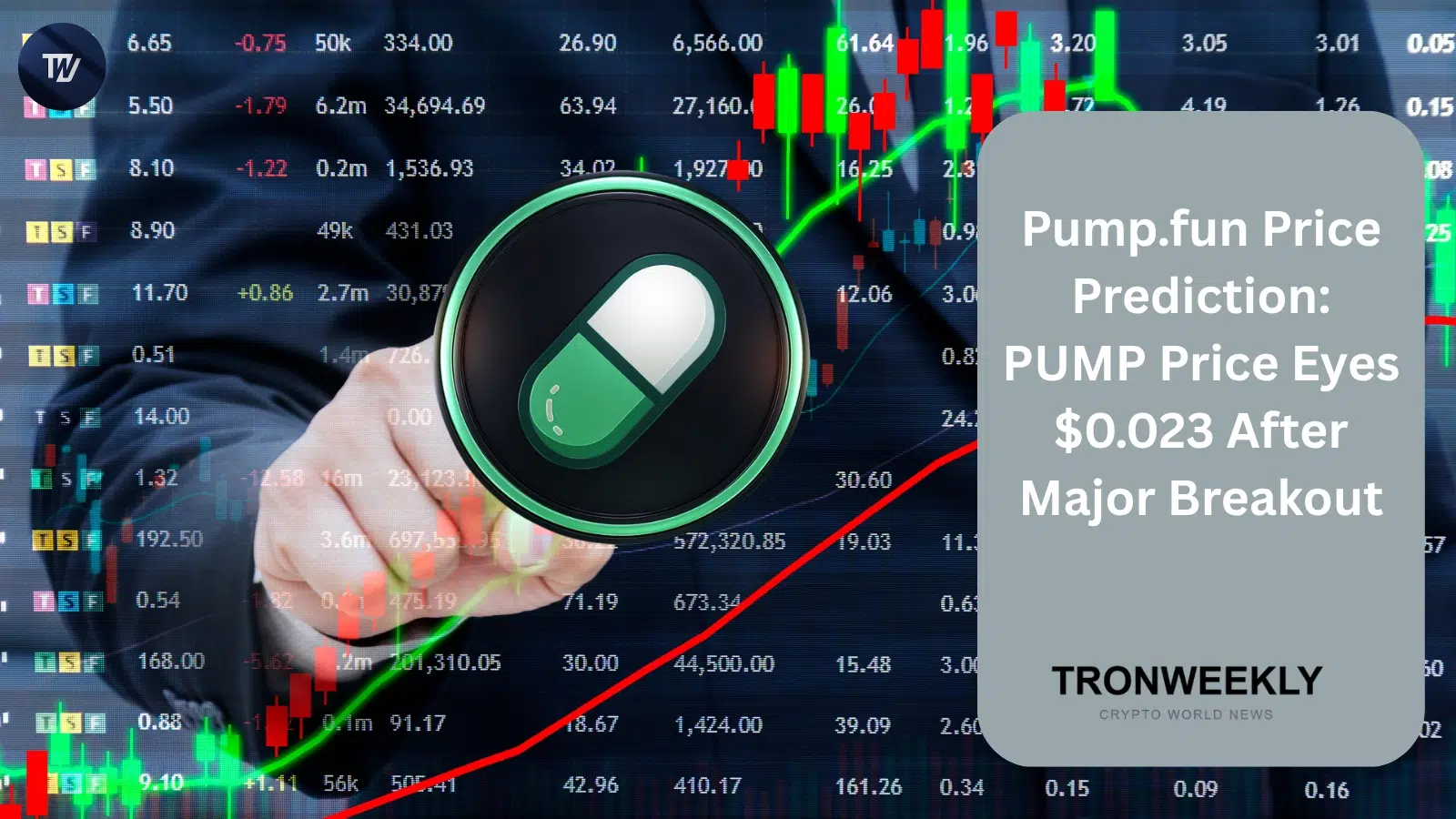Prognoza ceny Pump.fun: PUMP celuje w 0,023 USD po wybiciu