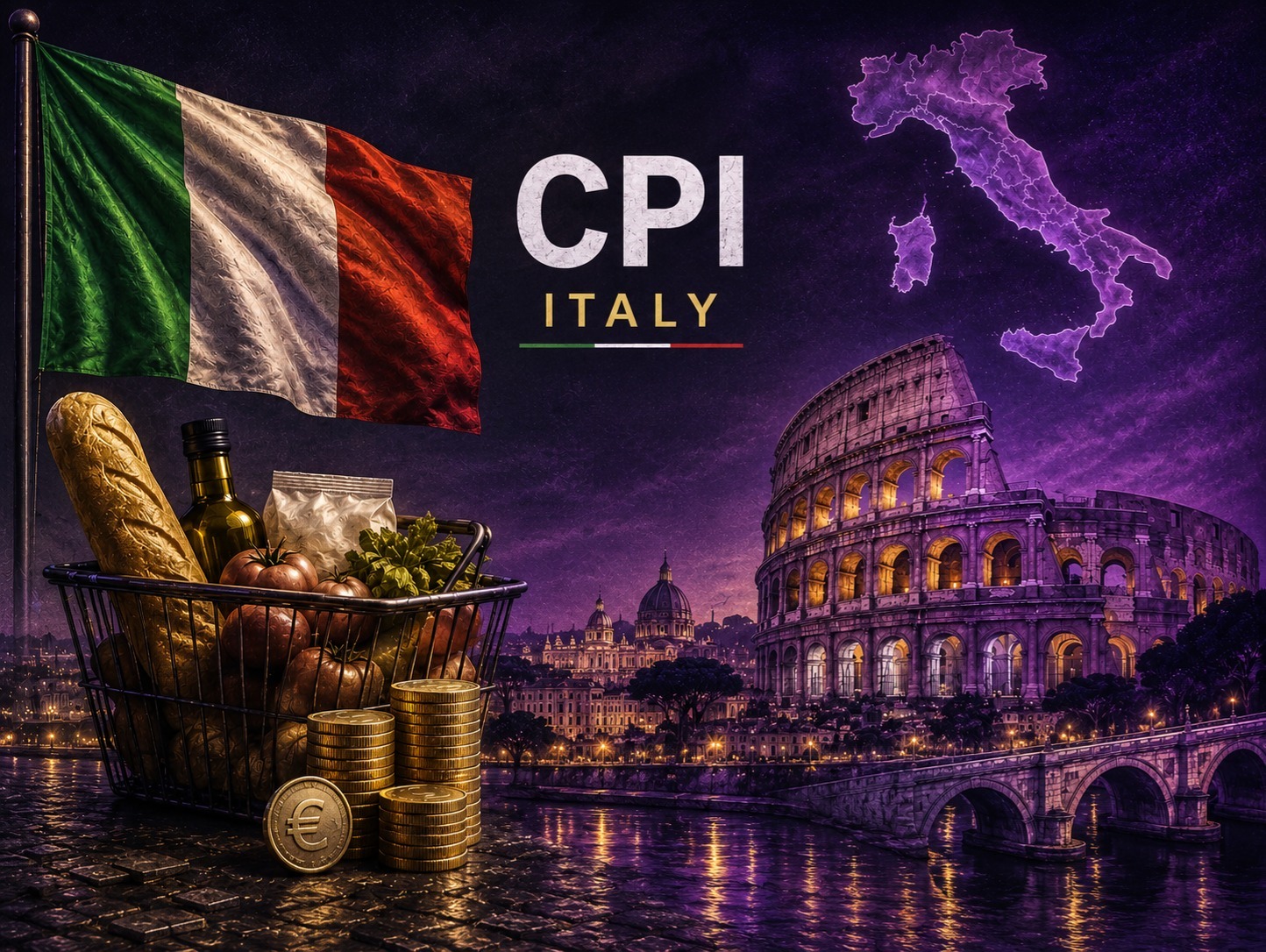 Italy July Preliminary CPI Rises 2.8% Year-on-Year, Matching Expectations