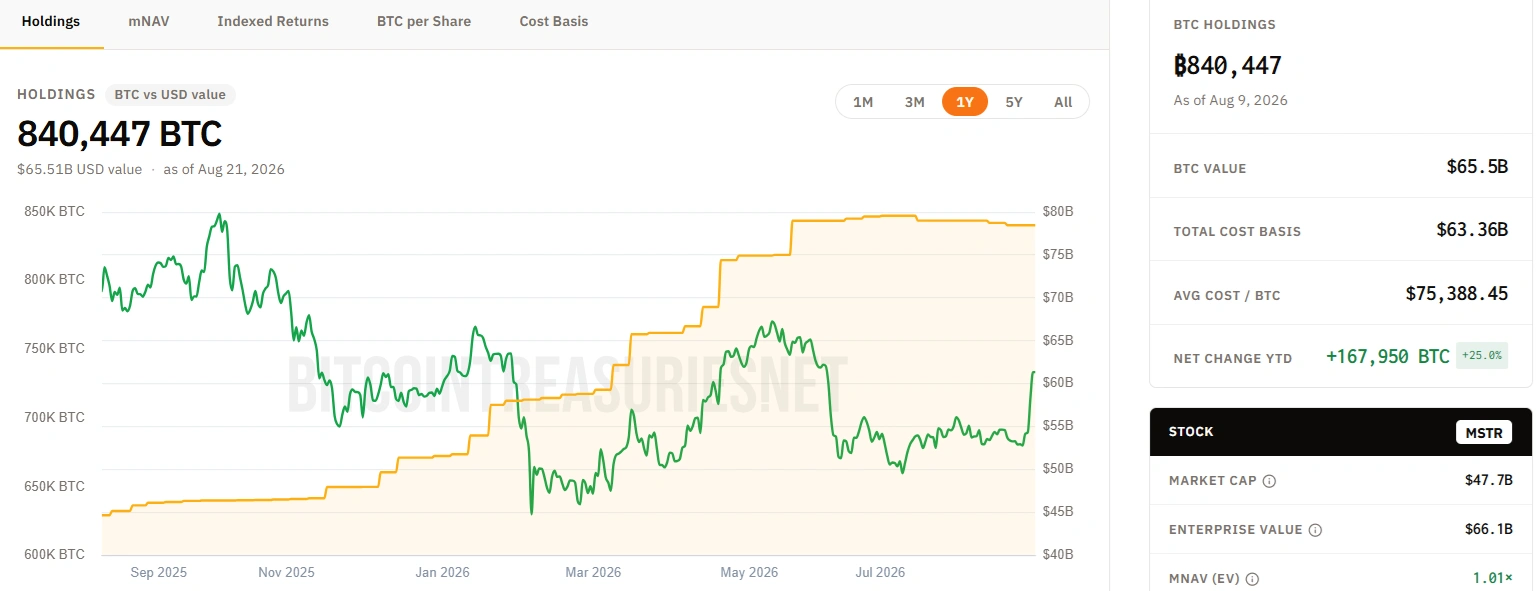 Strategy ponownie w zysku, gdy wzrosty Bitcoina przekraczają 77 000 dolarów