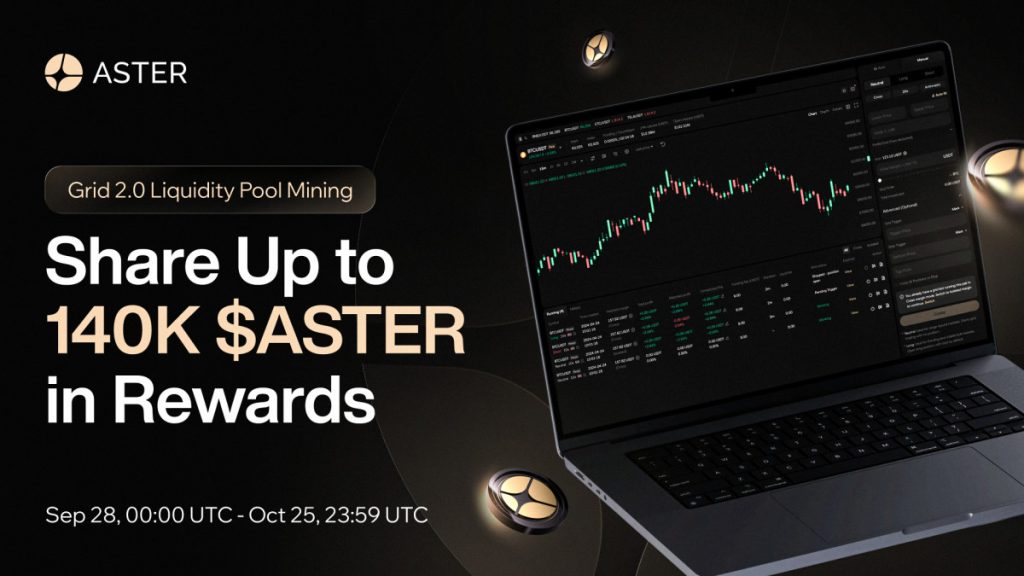 Aster lanceert Perpetual Grid Trading 2.0 met Liquiditeits Mining-campagne van tot 140.000 $ASTER