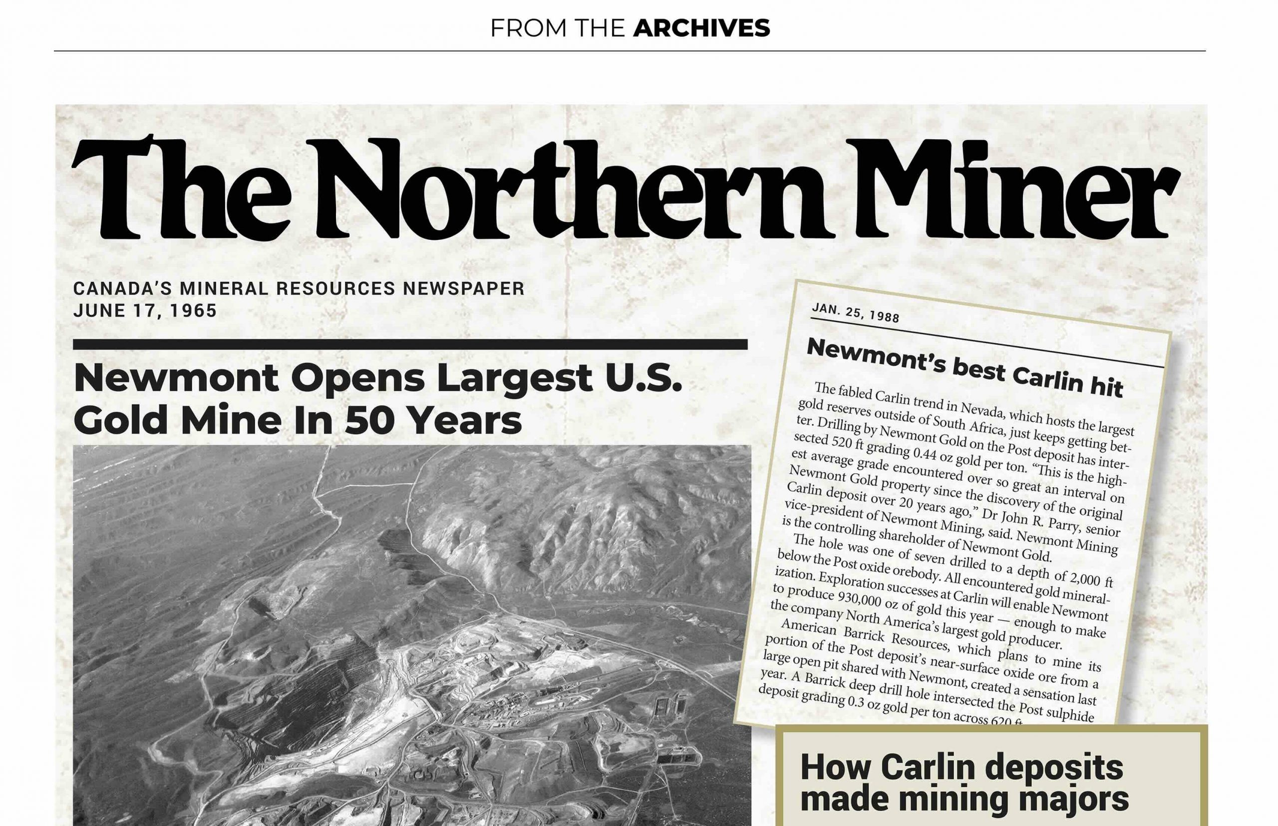 Desde el archivo: cómo los depósitos tipo Carlin crearon a los gigantes mineros