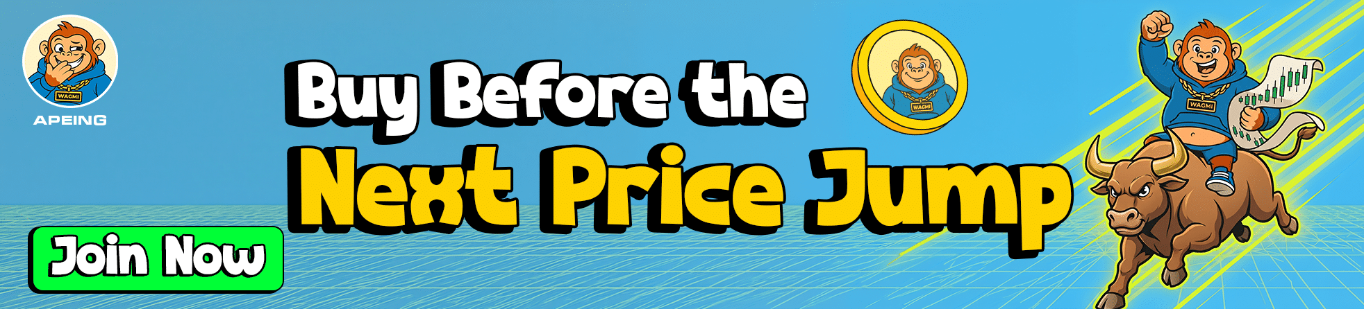 Apeing Stage 1 Presale Opens at $0.0001 as FLOKI and MEW Rally