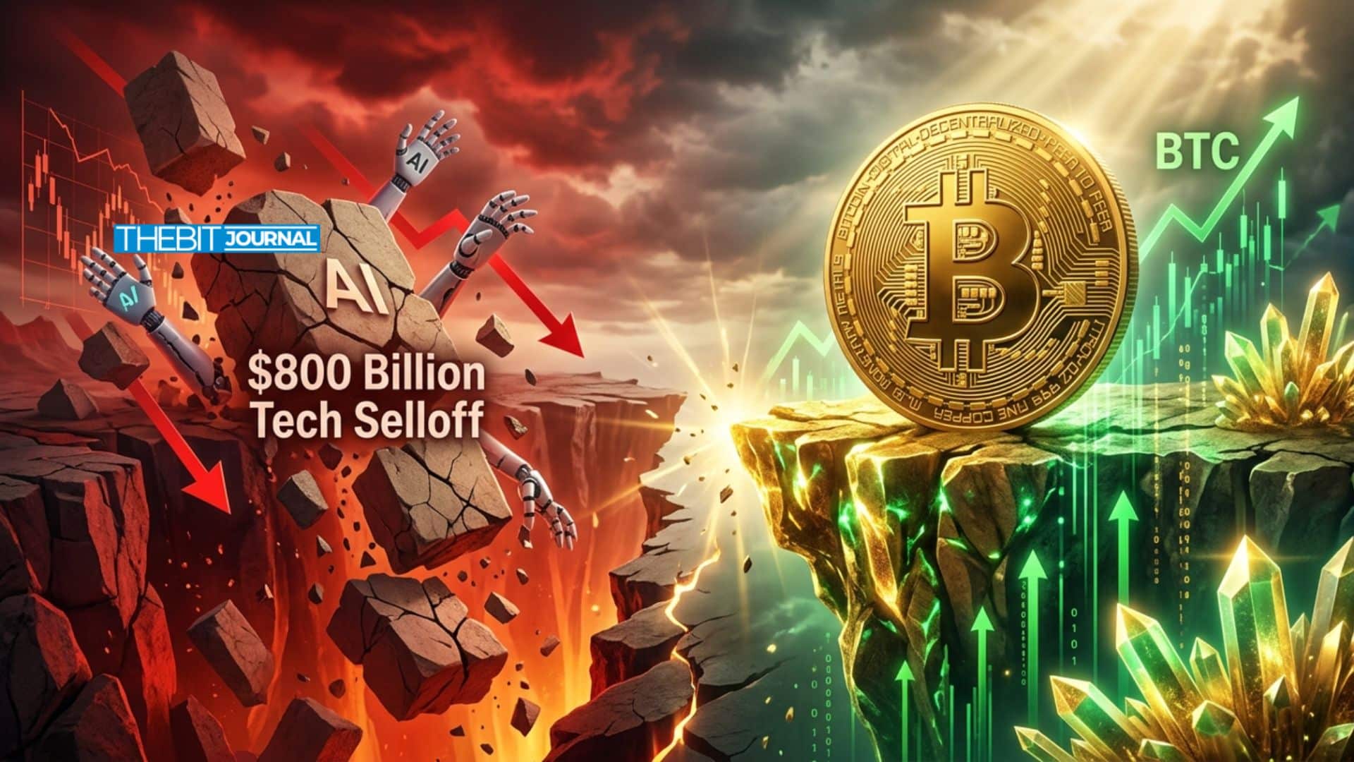 ビッグテックが約8000億ドルを喪失、ビットコイン・AI相関に弱まりの兆候