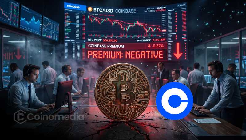 Премия Coinbase по биткоину снова стала отрицательной: спрос на споте в США не получает подтверждения
