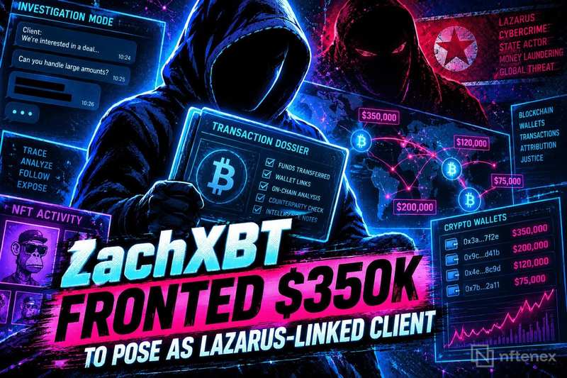 ZachXBT рискнул $350 000, чтобы выдать себя за клиента сети по отмыванию денег, связанной с Lazarus