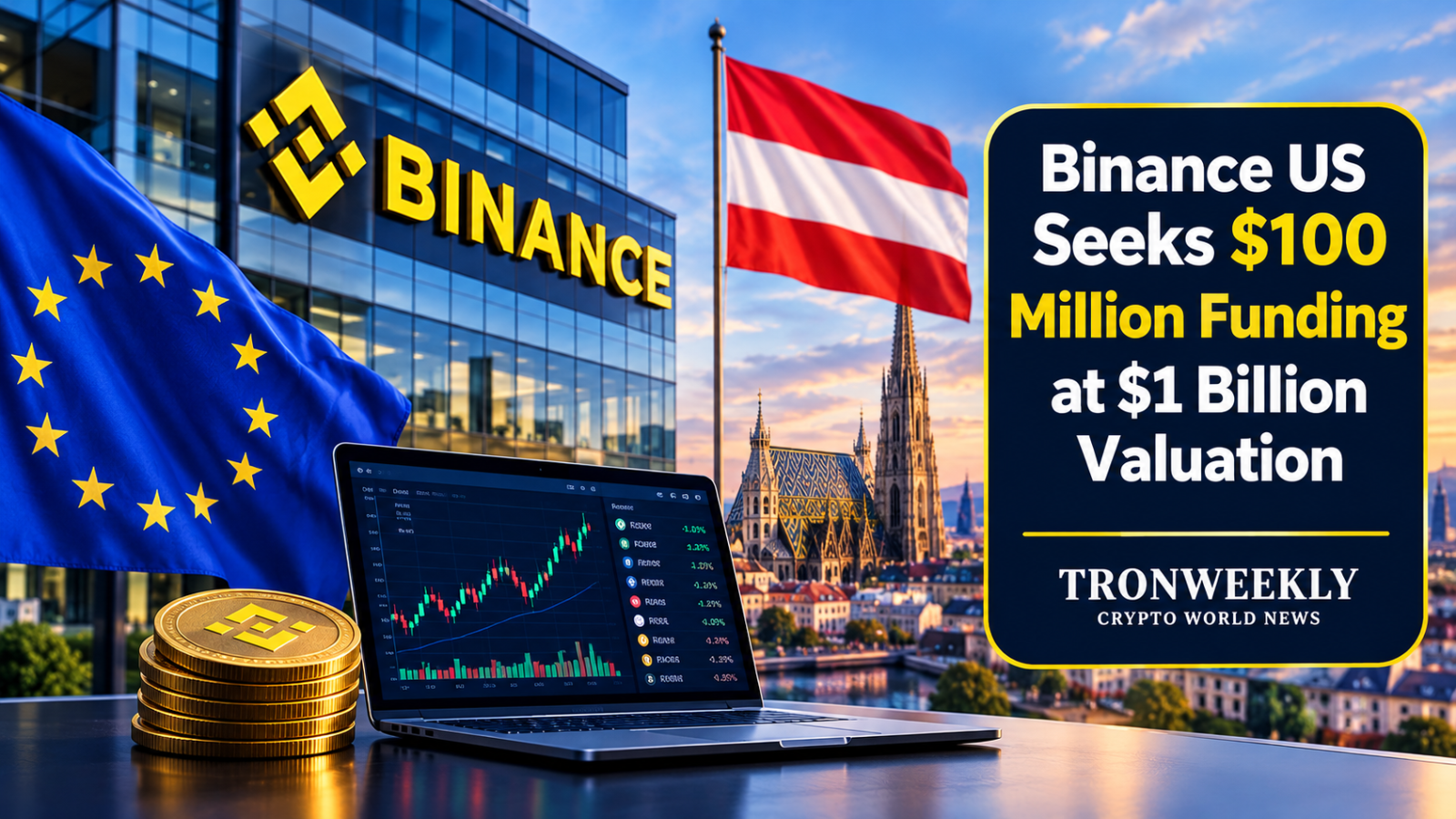 Binance US、10億ドルの企業価値で1億ドルの資金調達を模索 ― 米国市場での再構築に向けた動き