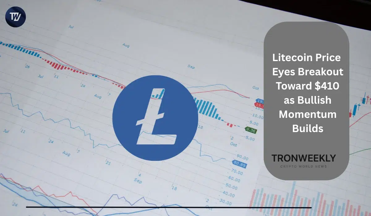 Litecoin punta a una rottura verso i 410 dollari mentre cresce lo slancio tecnico