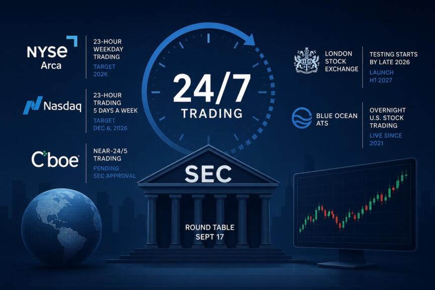 SEC to Review 24-Hour Trading Proposals for U.S. Stock Markets