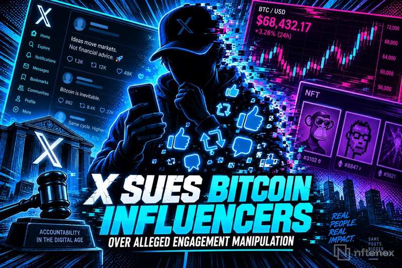 X подала в суд на биткоин-инфлюенсеров из-за предполагаемой манипуляции вовлеченностью на £207 384