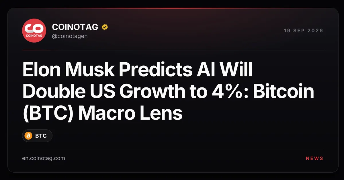 Elon Musk przewiduje, że AI podwoi wzrost gospodarczy USA do 4%, gdy Kalifornia rozwija nadzór nad AI