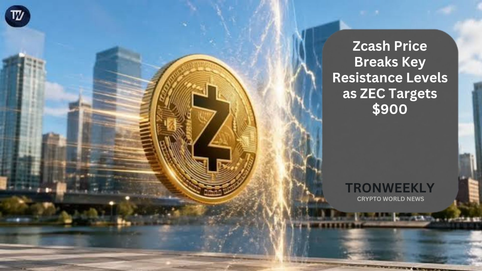 Zcash Price Breaks Key Resistance Levels as ZEC Targets $900