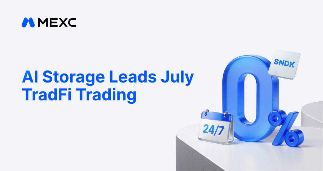 MEXC称7月TradFi交易转向AI存储，SNDK期货成交量激增逾15倍