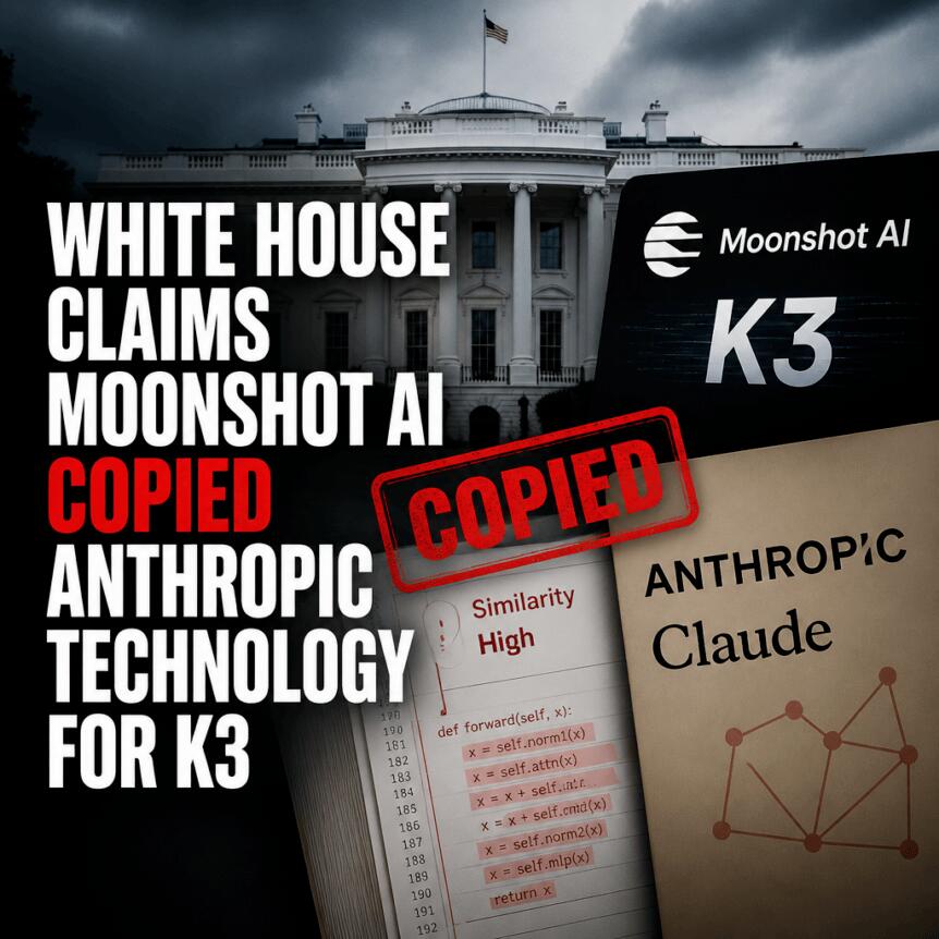 Белый дом обвиняет Moonshot AI в скрытой дистилляции при разработке Kimi K3