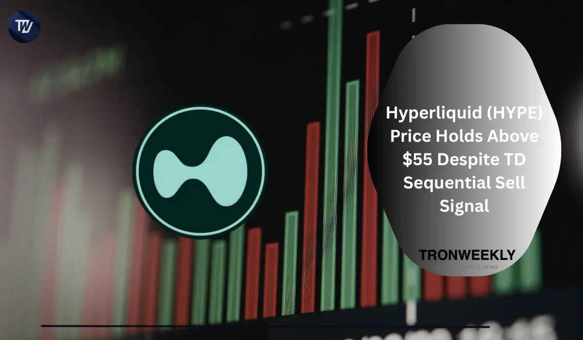 El precio de Hyperliquid (HYPE) se mantiene por encima de $55 pese a la señal de venta de TD Sequential