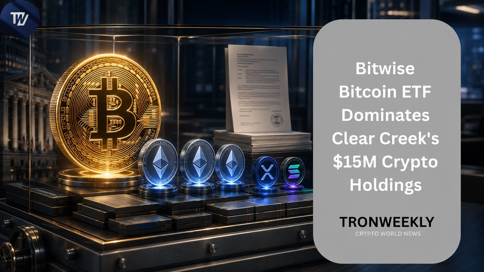 Bitwise 比特币 ETF 主导 Clear Creek Financial Management 的 1,500 万美元加密货币持仓