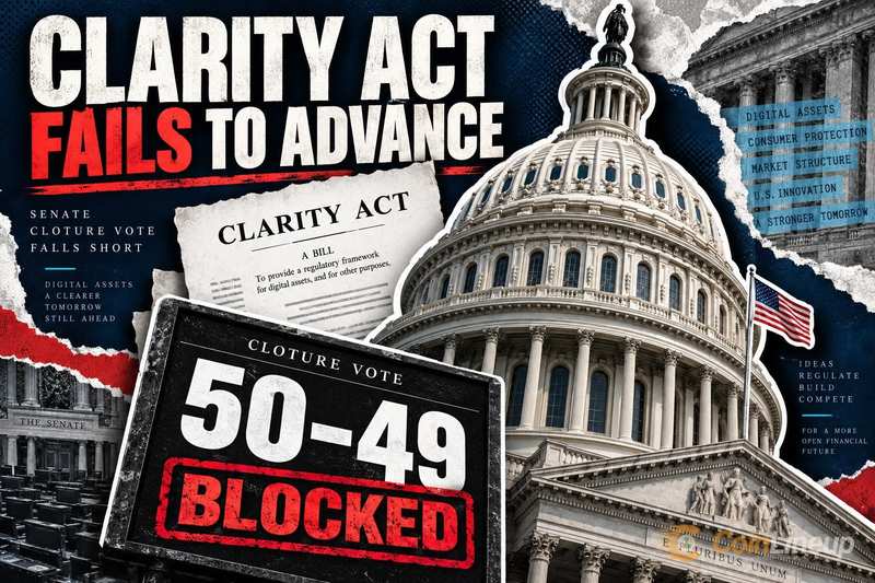 CLARITY Act Fails to Advance in Senate After 50–49 Cloture Vote