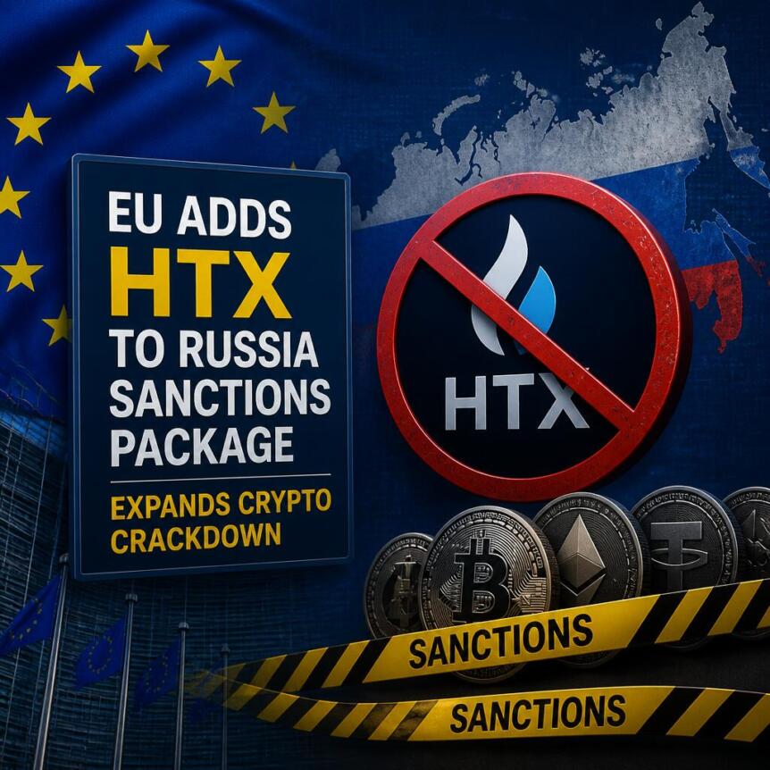L’UE ajoute HTX à son paquet de sanctions contre la Russie dans un durcissement visant la crypto