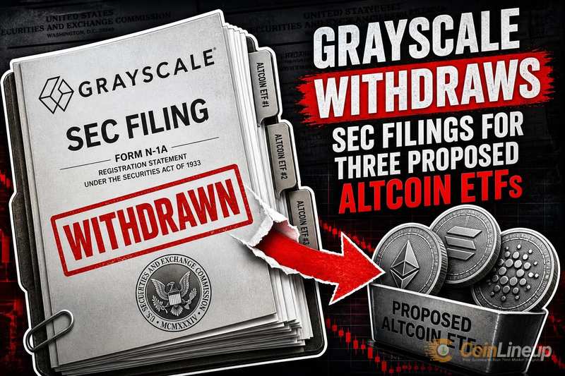 Grayscale отзывает заявки в SEC на три предлагаемых альткоин-ETF
