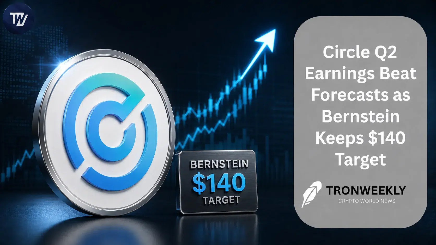 Bernstein подтверждает целевую цену Circle на уровне $140 после превышения прогнозов по прибыли за Q2