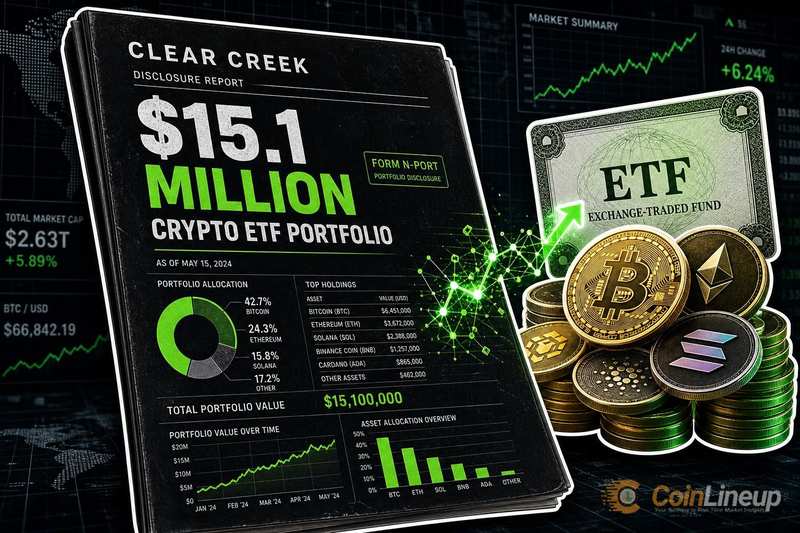 Clear Creek Discloses $15.1 Million Crypto ETF Portfolio