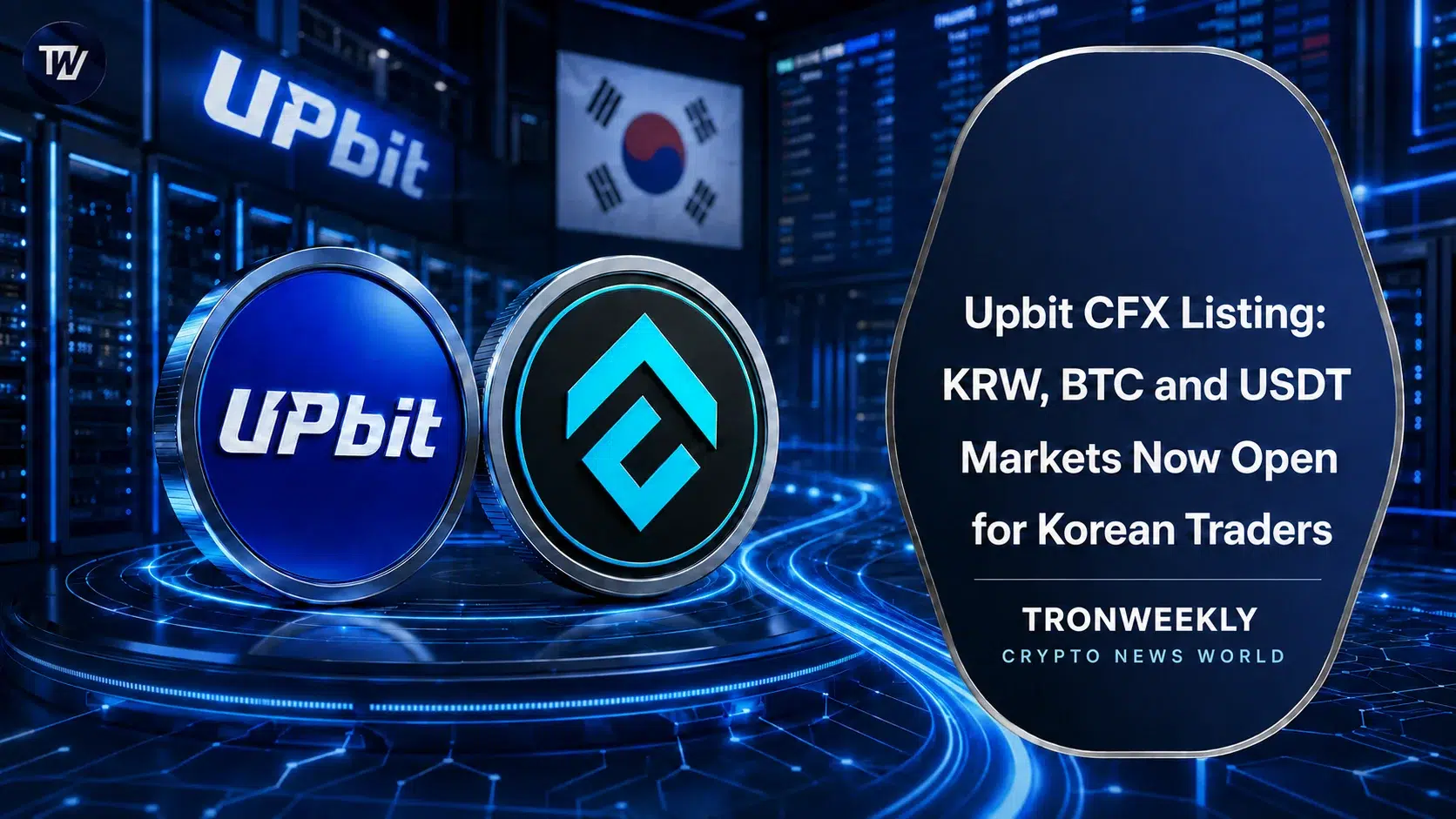 UpbitがConflux（CFX）をKRW、BTC、USDT市場で上場