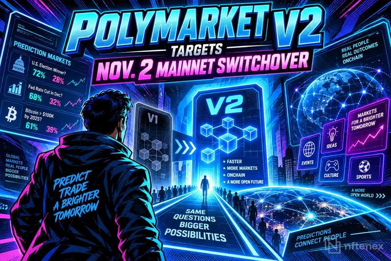 Polymarket Protocol V2: полный переход в основной сети запланирован на 2 ноября