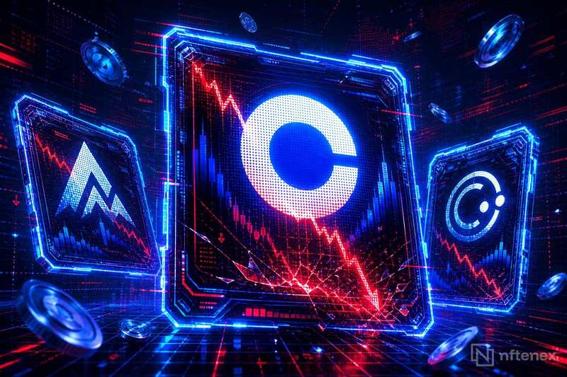 Kryptowalutowe akcje spadają, gdy obawy o Fed uderzają w COIN, BMNR i CRCL