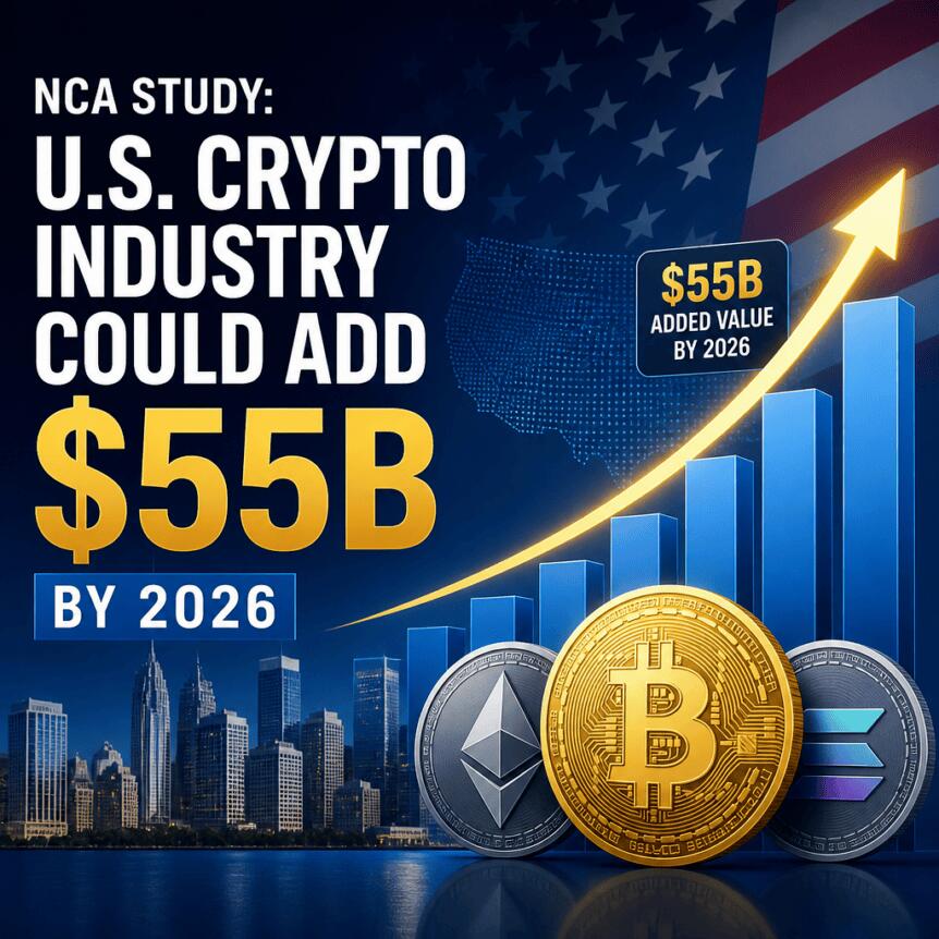 NCA研究:美國加密貨幣產業2026年預計為經濟貢獻550億美元