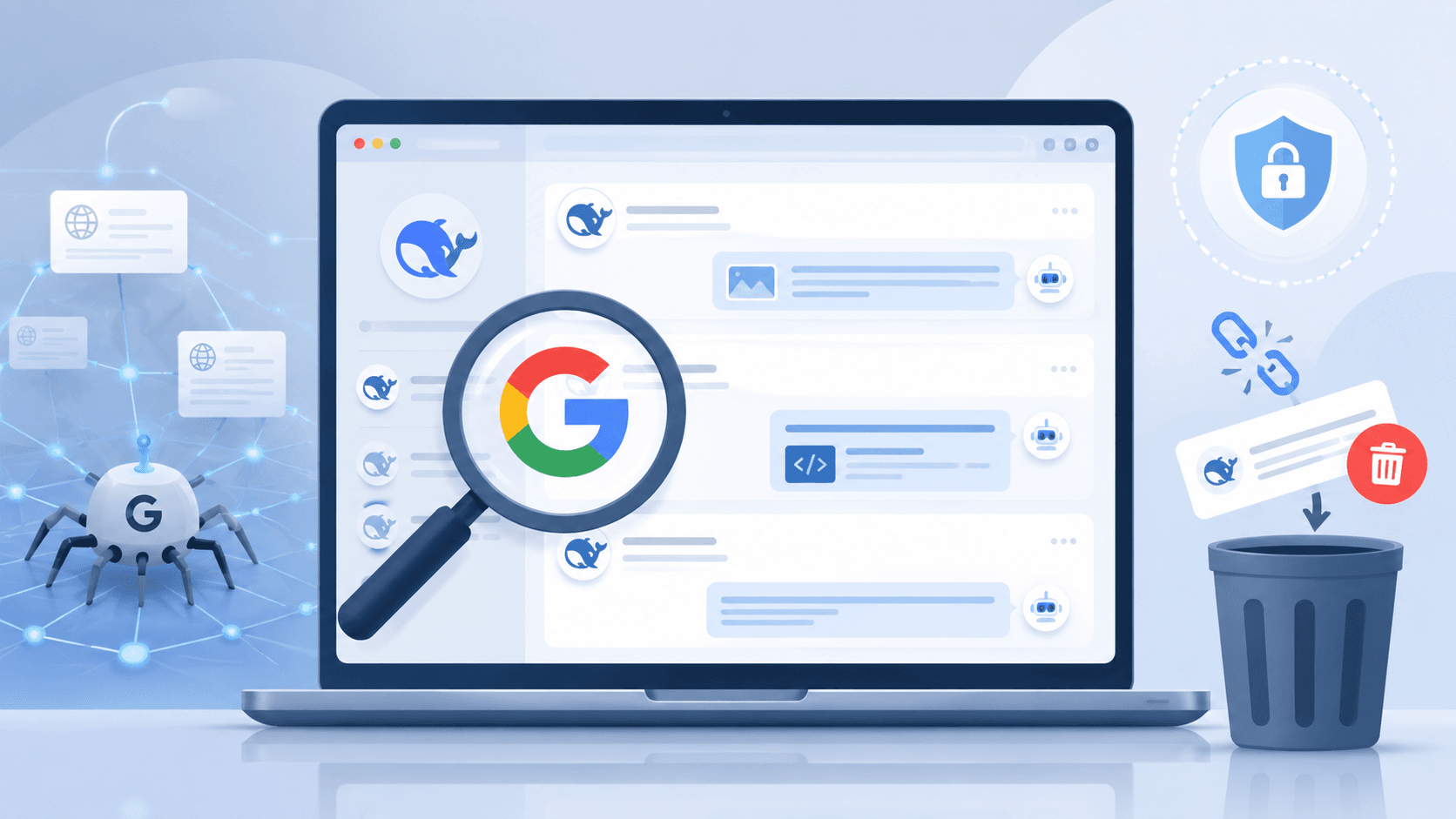 Google indicizza migliaia di conversazioni DeepSeek condivise, esponendo le chat degli utenti alla scoperta pubblica