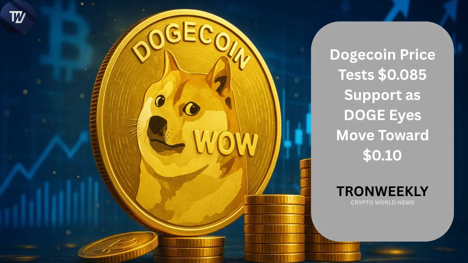 Dogecoin тестирует поддержку $0.085, поскольку DOGE нацелен на движение к $0.10