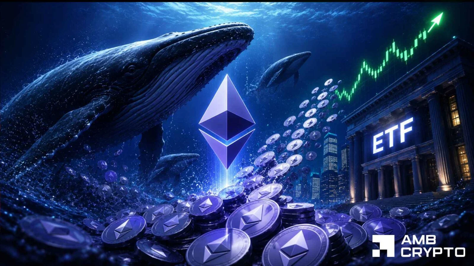 以太坊巨鲸增持价值 5800 万美元 ETH，价格守在 1900 美元上方