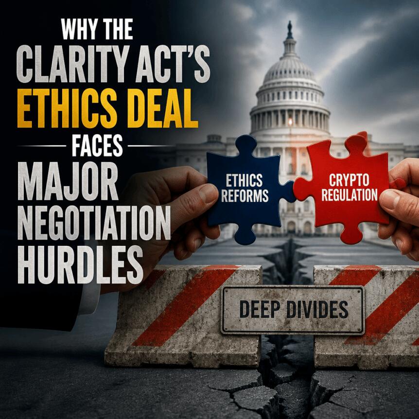 CLARITY Act Ethics Provisions Face Enforcement Dispute in Senate Talks