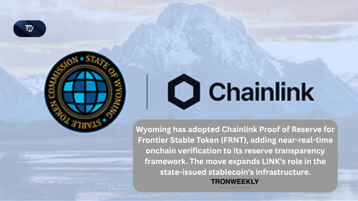 Wyoming integriert Chainlink Proof of Reserve in die Transparenzrichtlinien der FRNT-Stablecoin