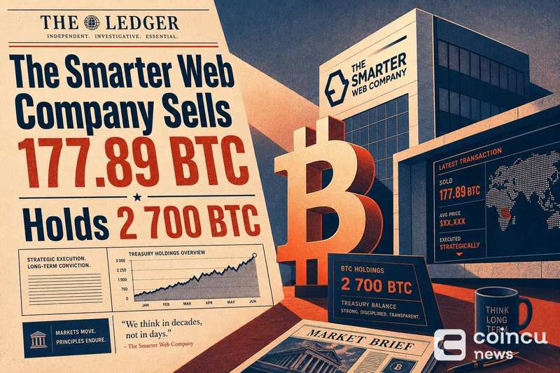 The Smarter Web Company sprzedaje 177.89 BTC, aby spłacić dług wobec TOBAM w wysokości $11.69 mln, i zachowuje 2,700 BTC