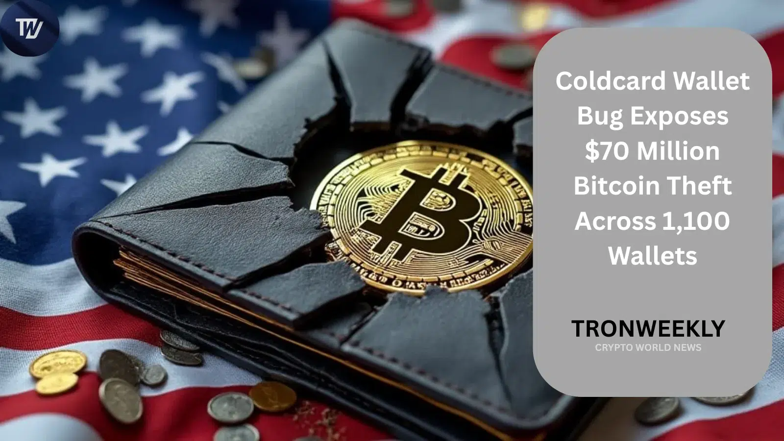 Coldcard Wallet Bug Linked to $70 Million Bitcoin Theft Across 1,100+ Wallets