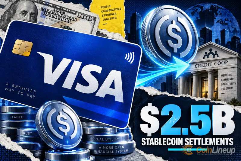 Visa dice que los préstamos de stablecoins de Credit Coop financiaron más de $2.5 mil millones en liquidaciones de tarjetas