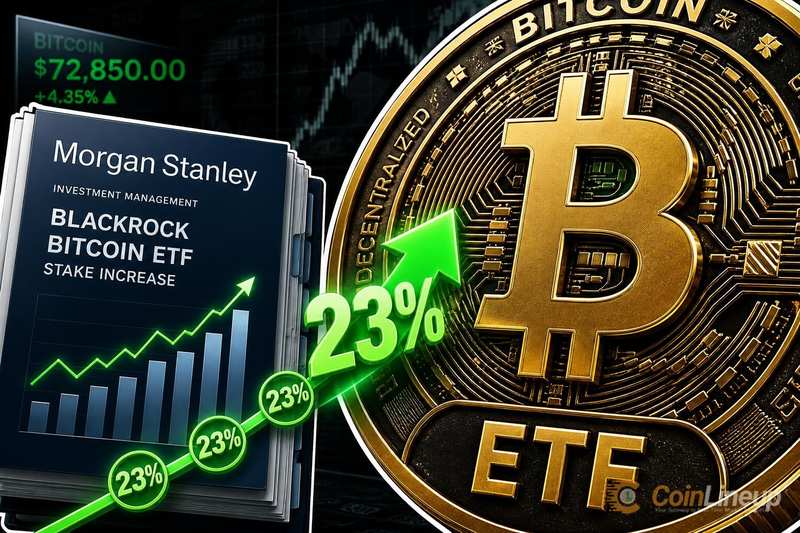 Morgan Stanley aumenta en un 23% su participación en el ETF de Bitcoin al contado de BlackRock, según una presentación regulatoria