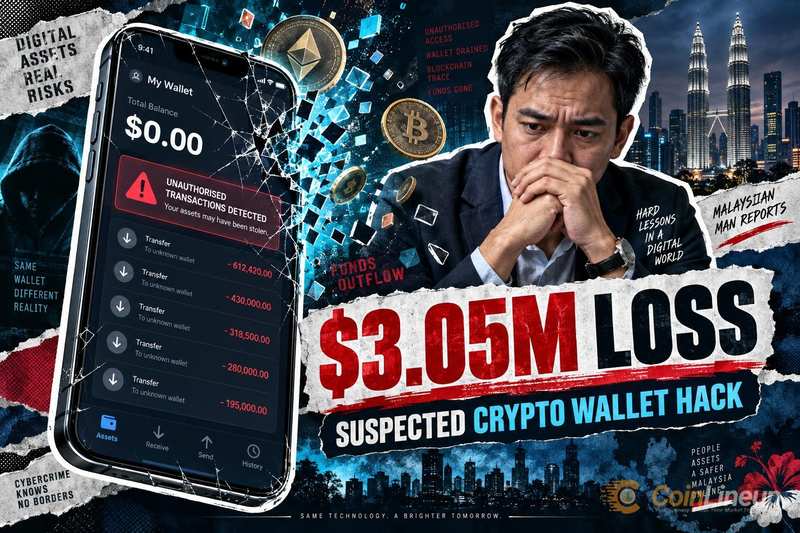 Malezyjczyk zgłasza stratę 3,05 mln dolarów w wyniku podejrzewanego włamania na portfel krypto
