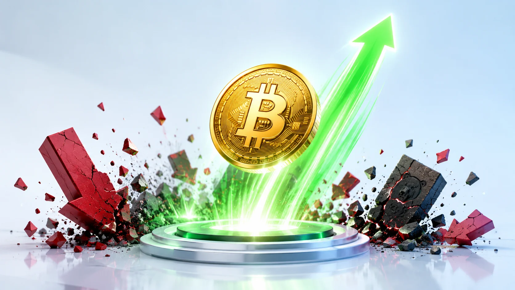Bitcoin wybija się powyżej 74 000 dolarów, a short squeeze o wartości 3 miliardów dolarów unosi Ethereum i altcoiny