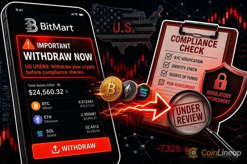 BitMart les dice a usuarios de EE. UU. que retiren sus criptomonedas antes de las verificaciones de cumplimiento