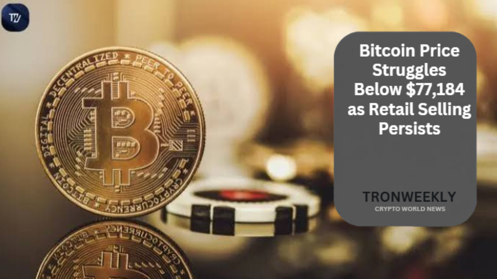 Bitcoin lucha por debajo de los $77,184 mientras la venta minorista persiste y las ballenas acumulan