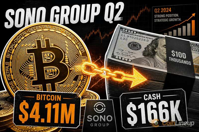 Sono Group 第二季度财报显示持有 411 万美元比特币,现金仅 16.6 万美元