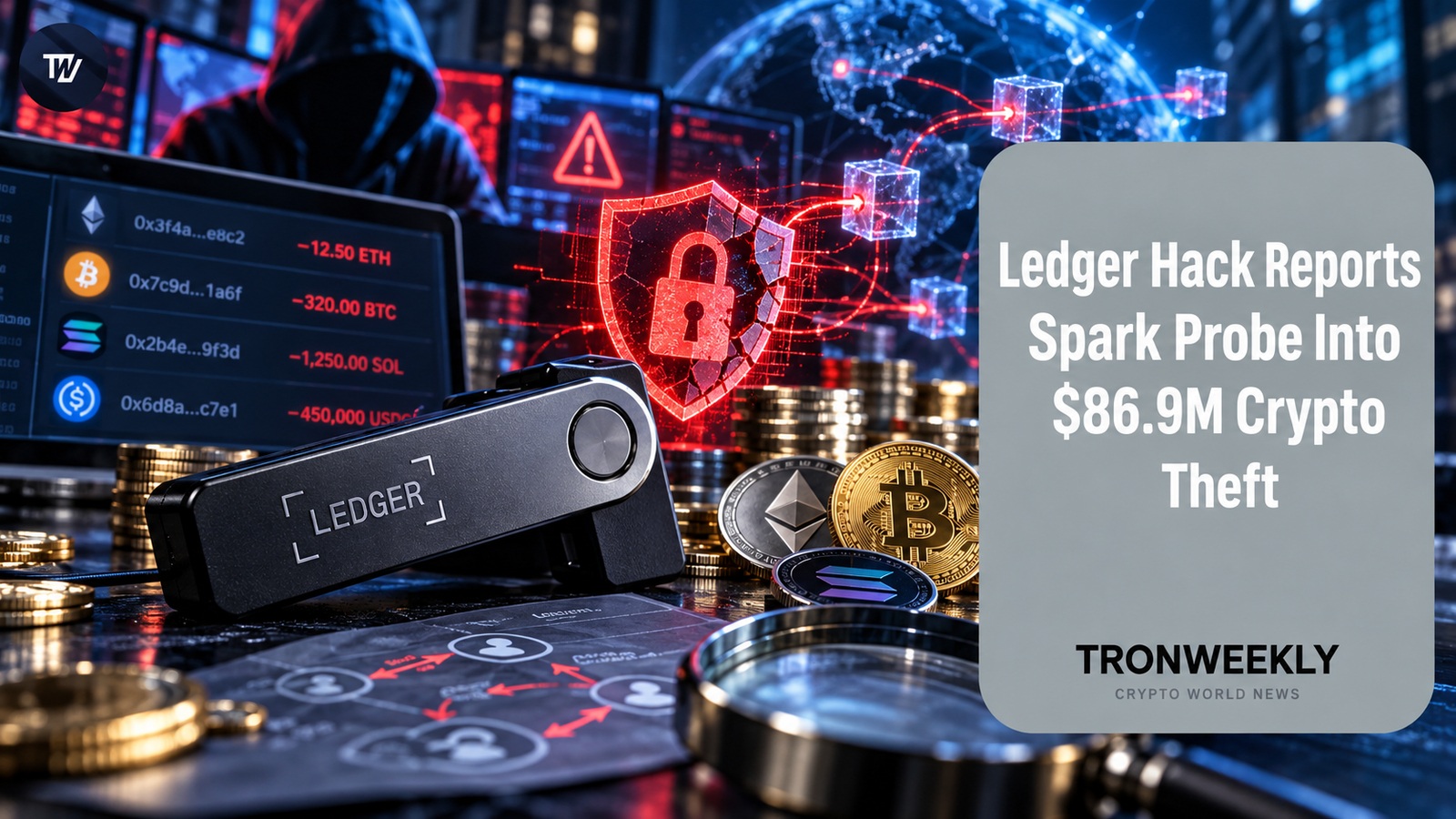 Ledger untersucht gemeldeten Krypto-Diebstahl von 86,9 Mio. USD im Zusammenhang mit dem Wiederverkäufer CryptoBilis
