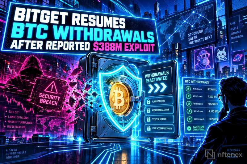 Bitget возобновил вывод Bitcoin после заявленной атаки на $388 млн