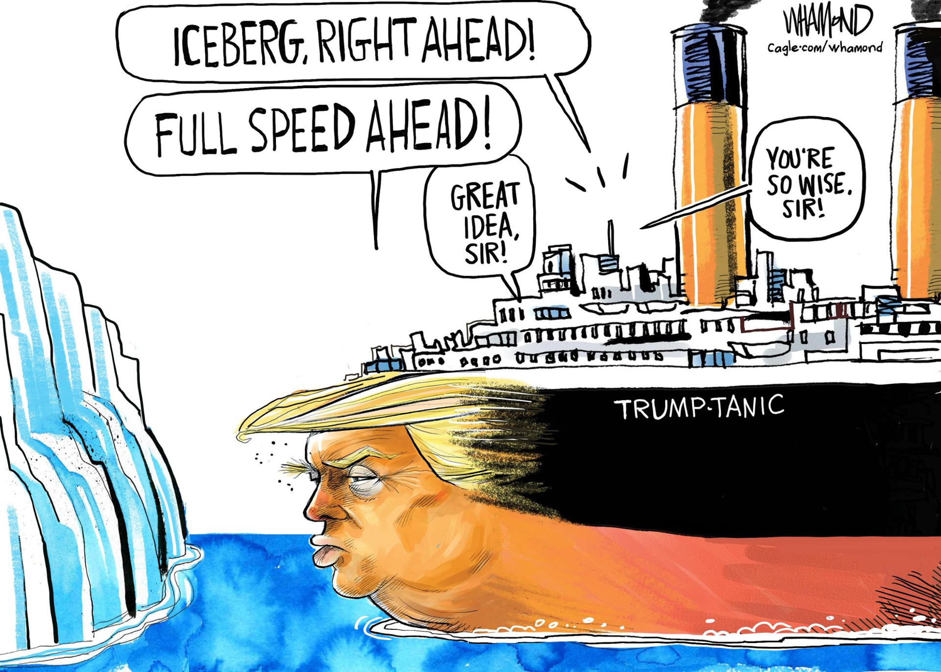 Columna de The Korea Times presenta a Trump como un 'Titanic rumbo al iceberg'